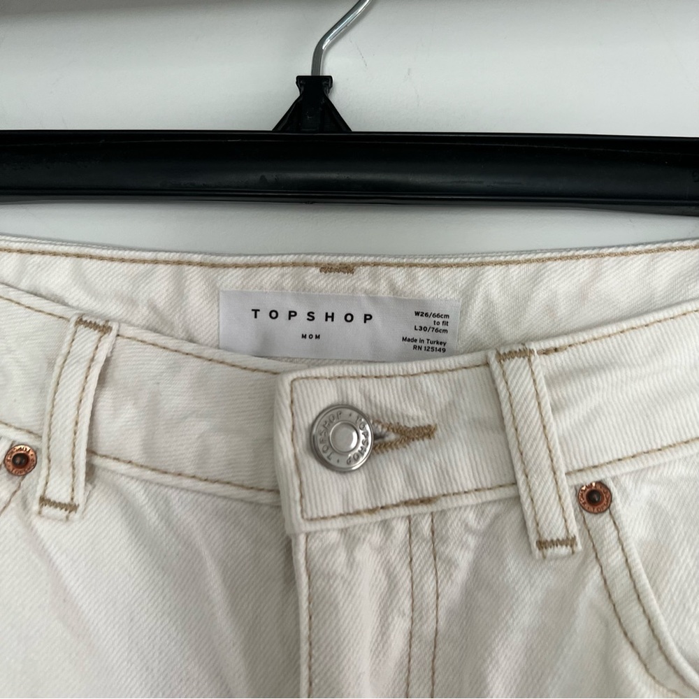 TOPSHOP White Mom Jeans - Picture 2 of 11